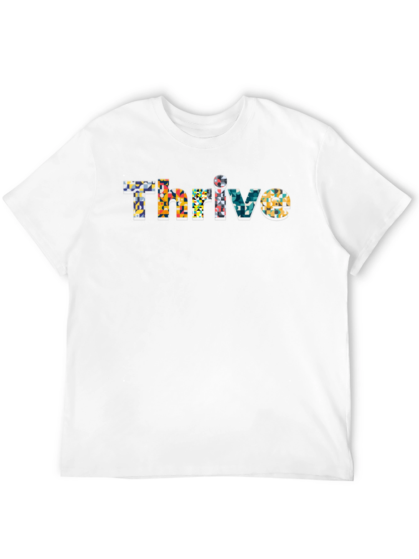 Thrive Graphic Tee - Abstract Design Black T-Shirt
