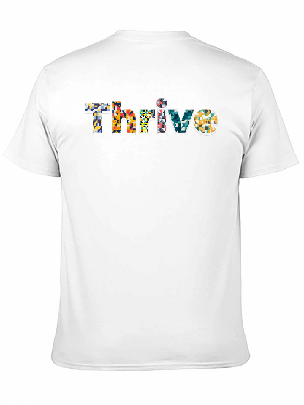Thrive Graphic Tee - Abstract Design Black T-Shirt