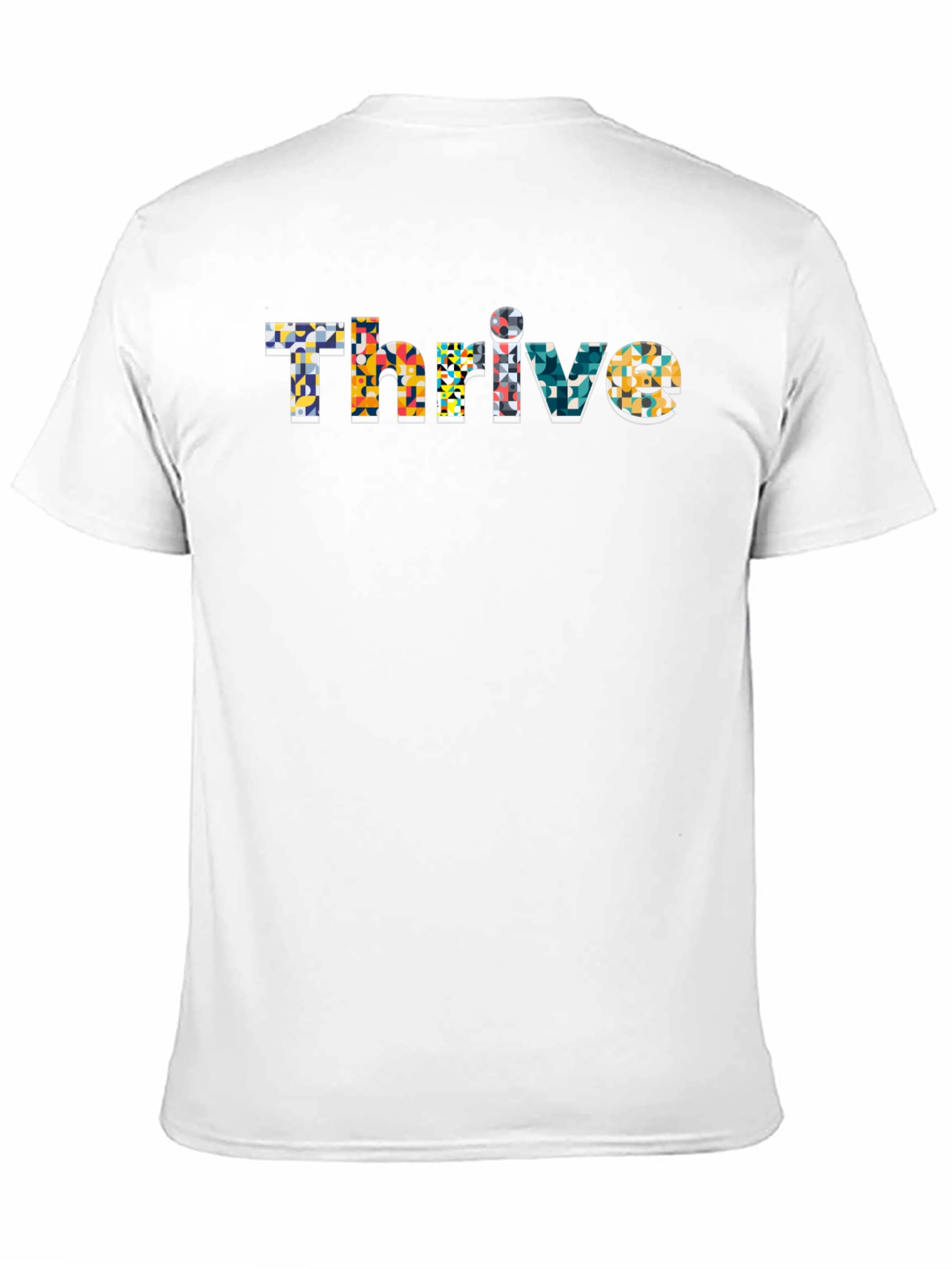 Thrive Graphic Tee - Abstract Design Black T-Shirt