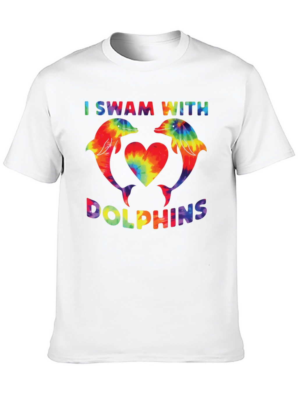 I Swam With Dolphins T-Shirt Tie Dye Graphic Tee