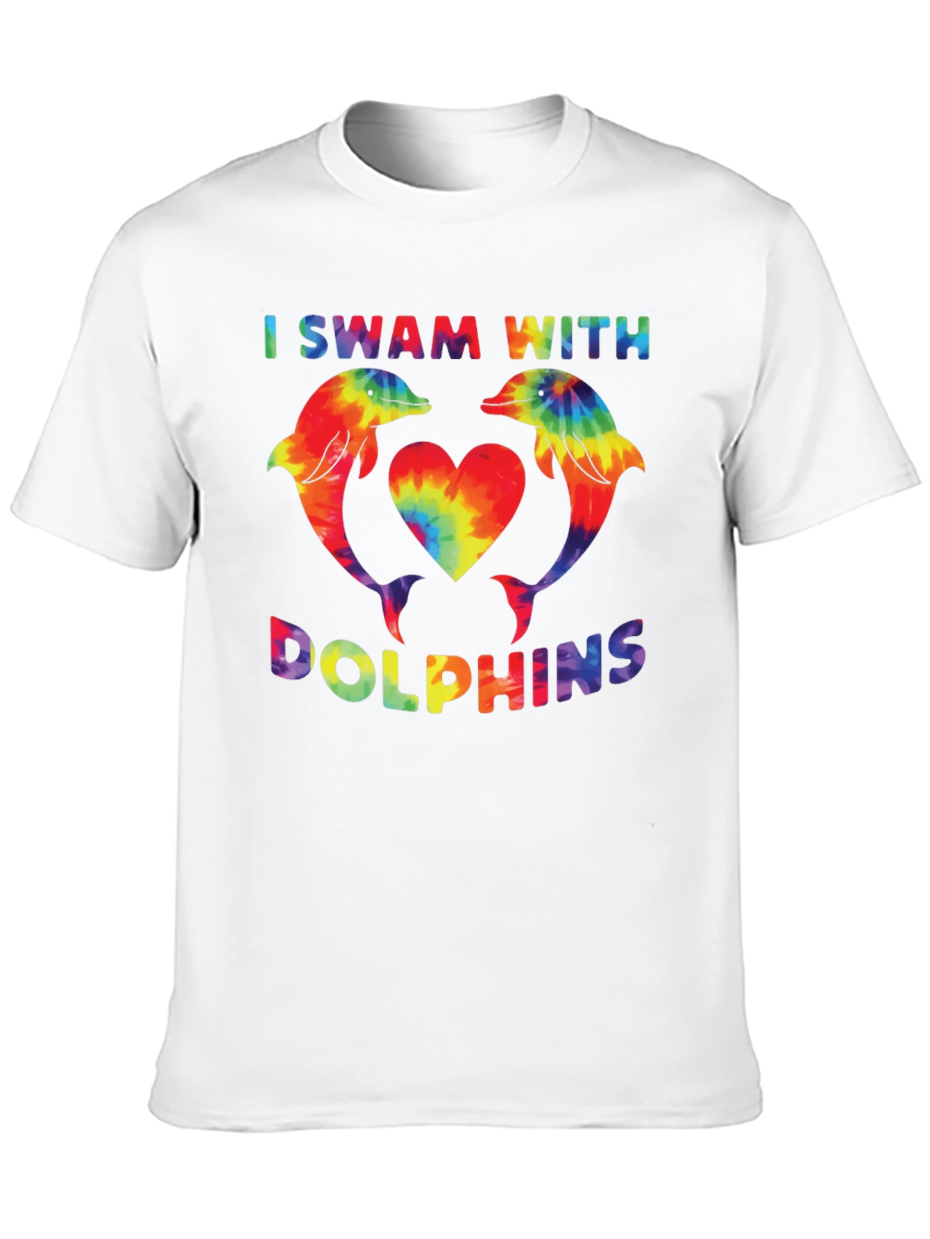 I Swam With Dolphins T-Shirt Tie Dye Graphic Tee
