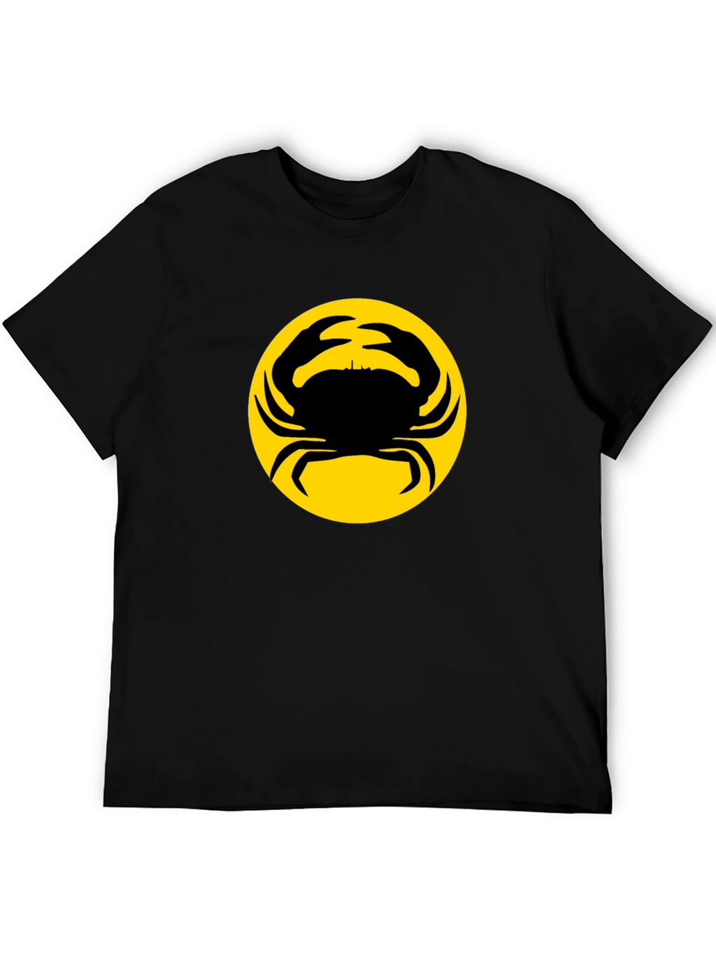 Crab Silhouette Graphic Tee - Black