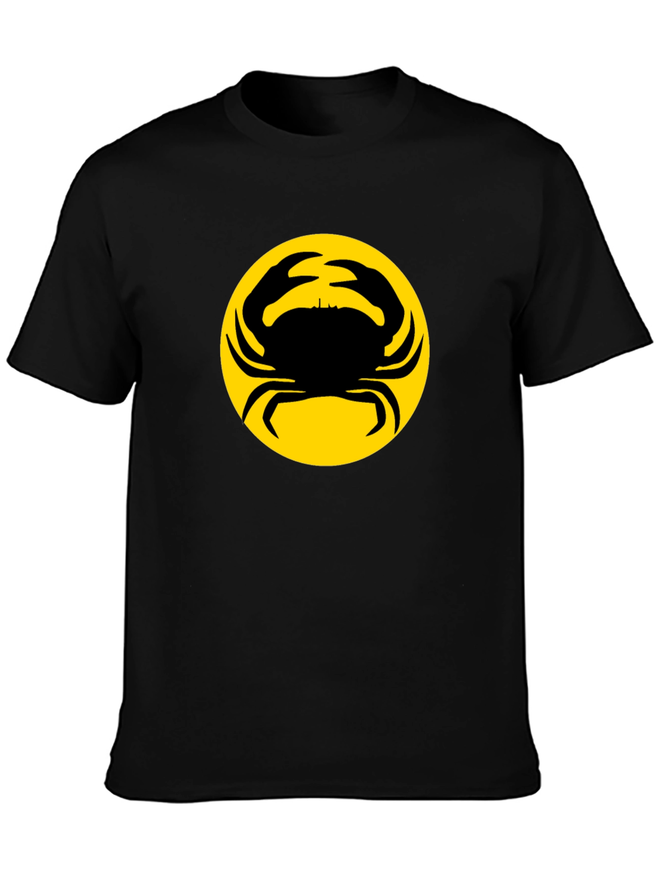 Crab Silhouette Graphic Tee - Black