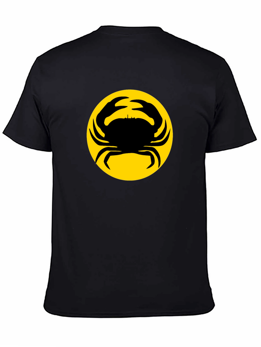 Crab Silhouette Graphic Tee - Black