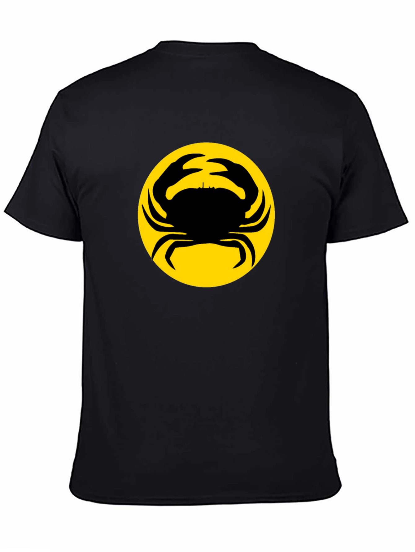 Crab Silhouette Graphic Tee - Black
