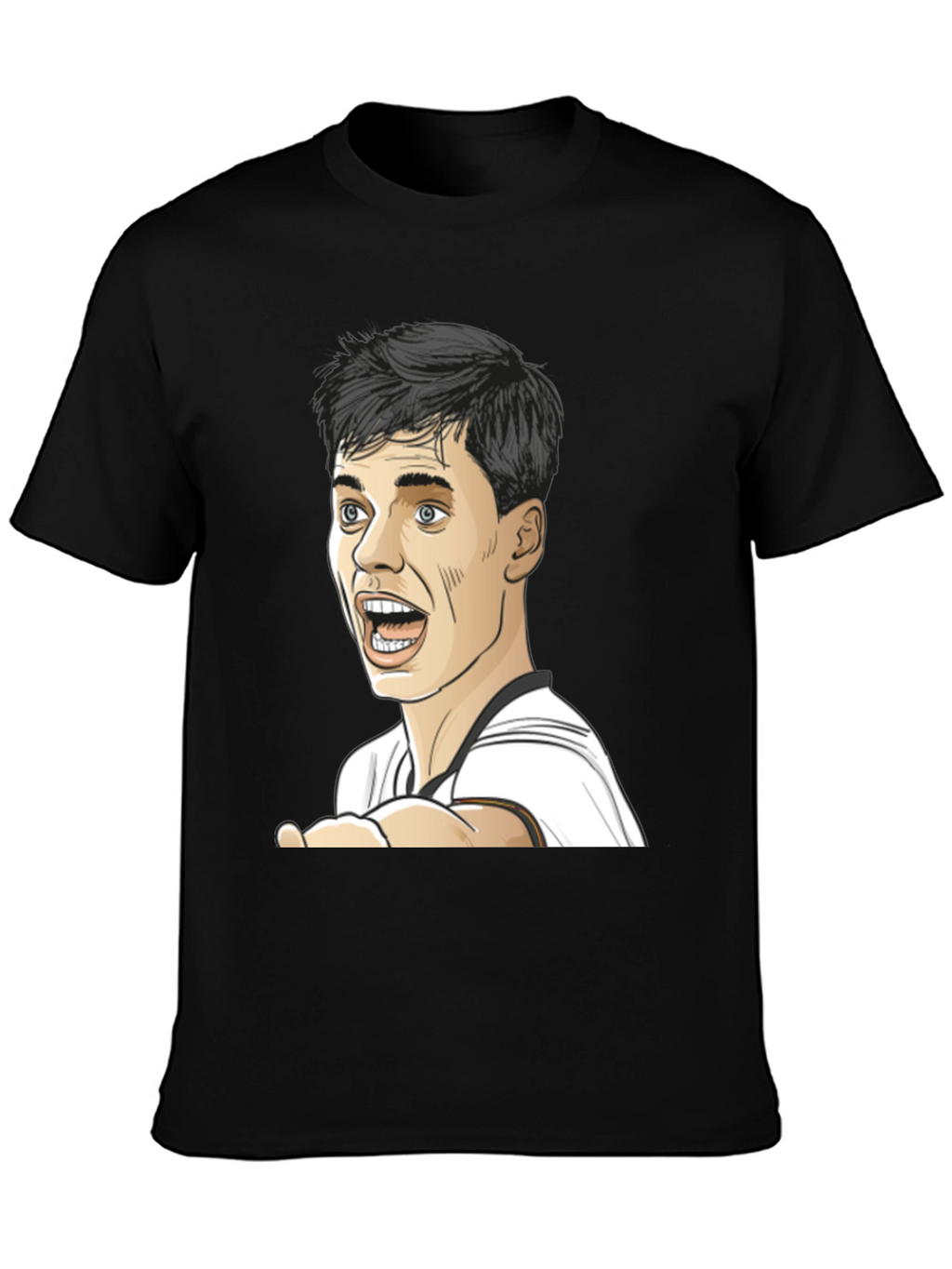 Cartoon Face Black T-Shirt