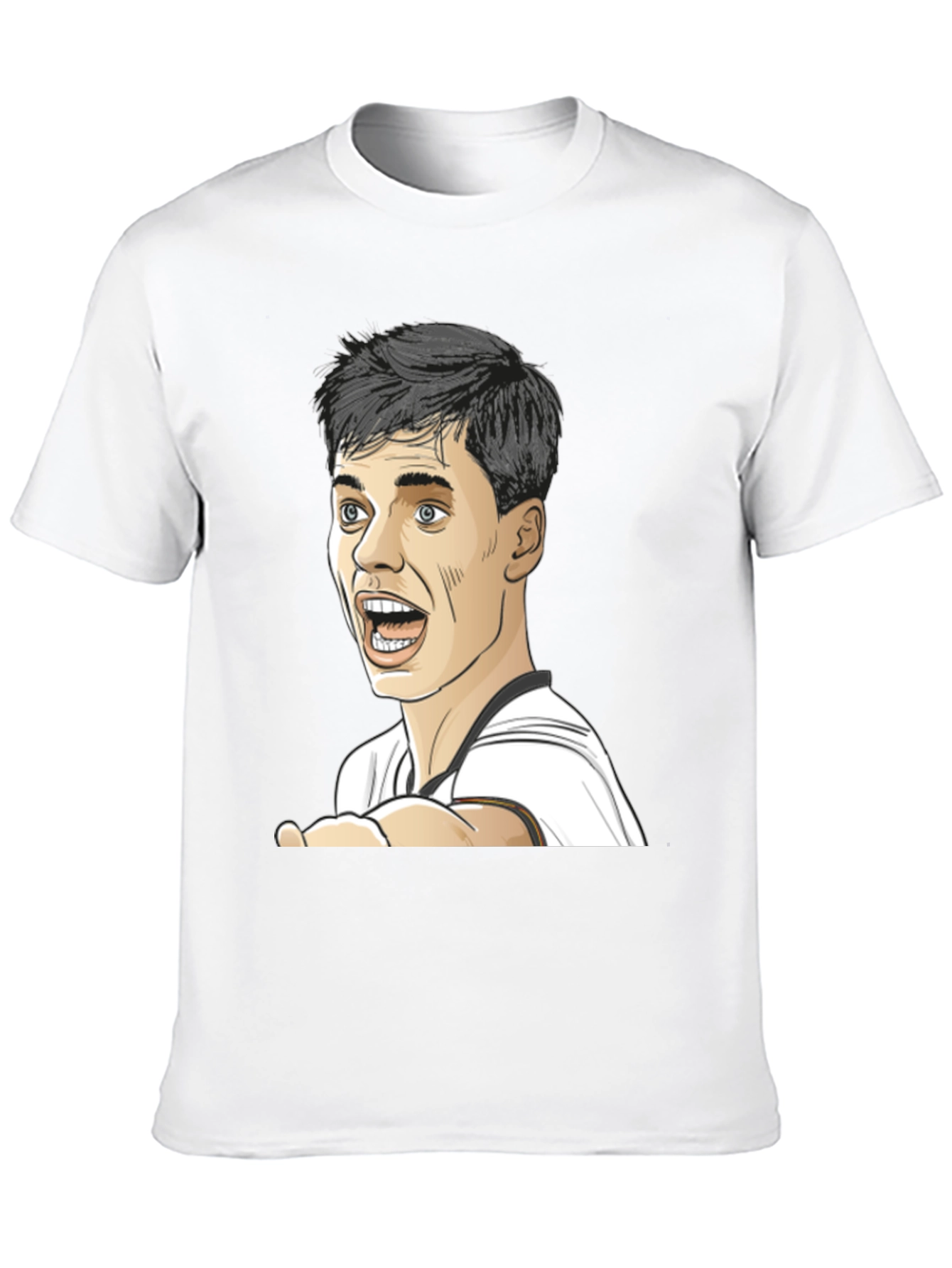 Cartoon Face Black T-Shirt