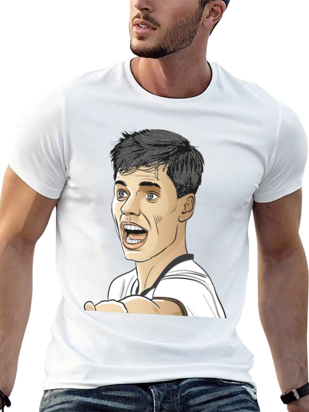 Cartoon Face Black T-Shirt
