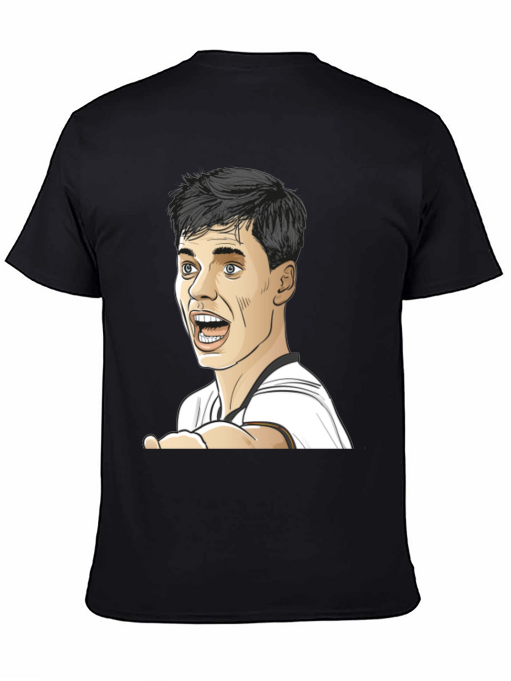 Cartoon Face Black T-Shirt