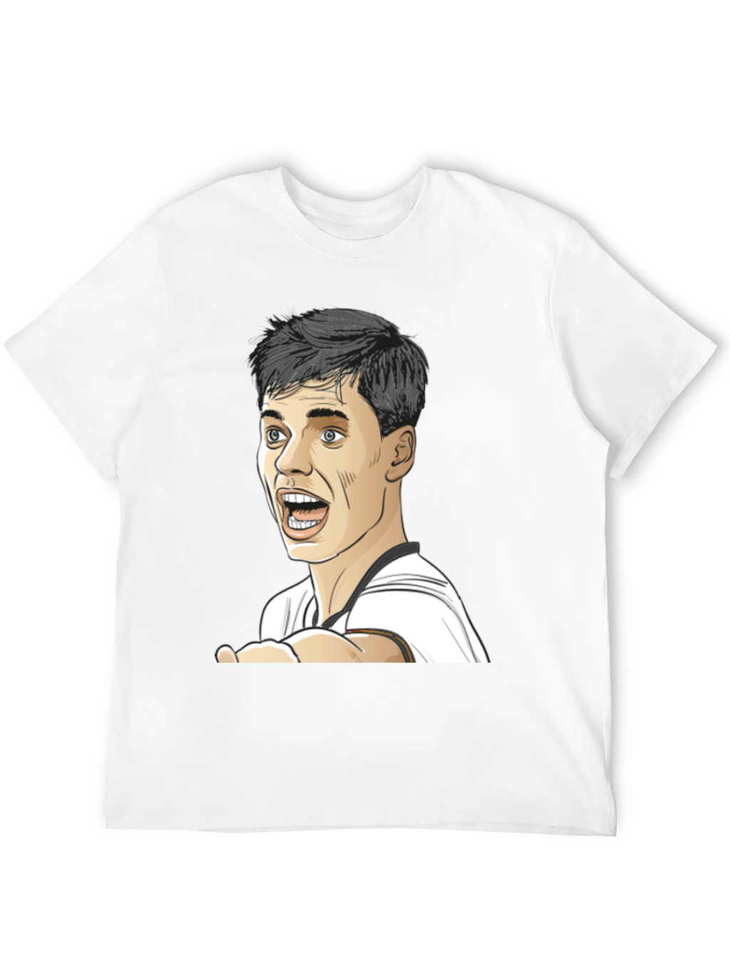 Cartoon Face Black T-Shirt