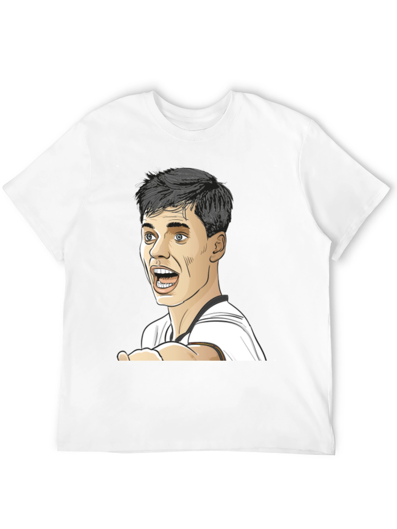 Cartoon Face Black T-Shirt