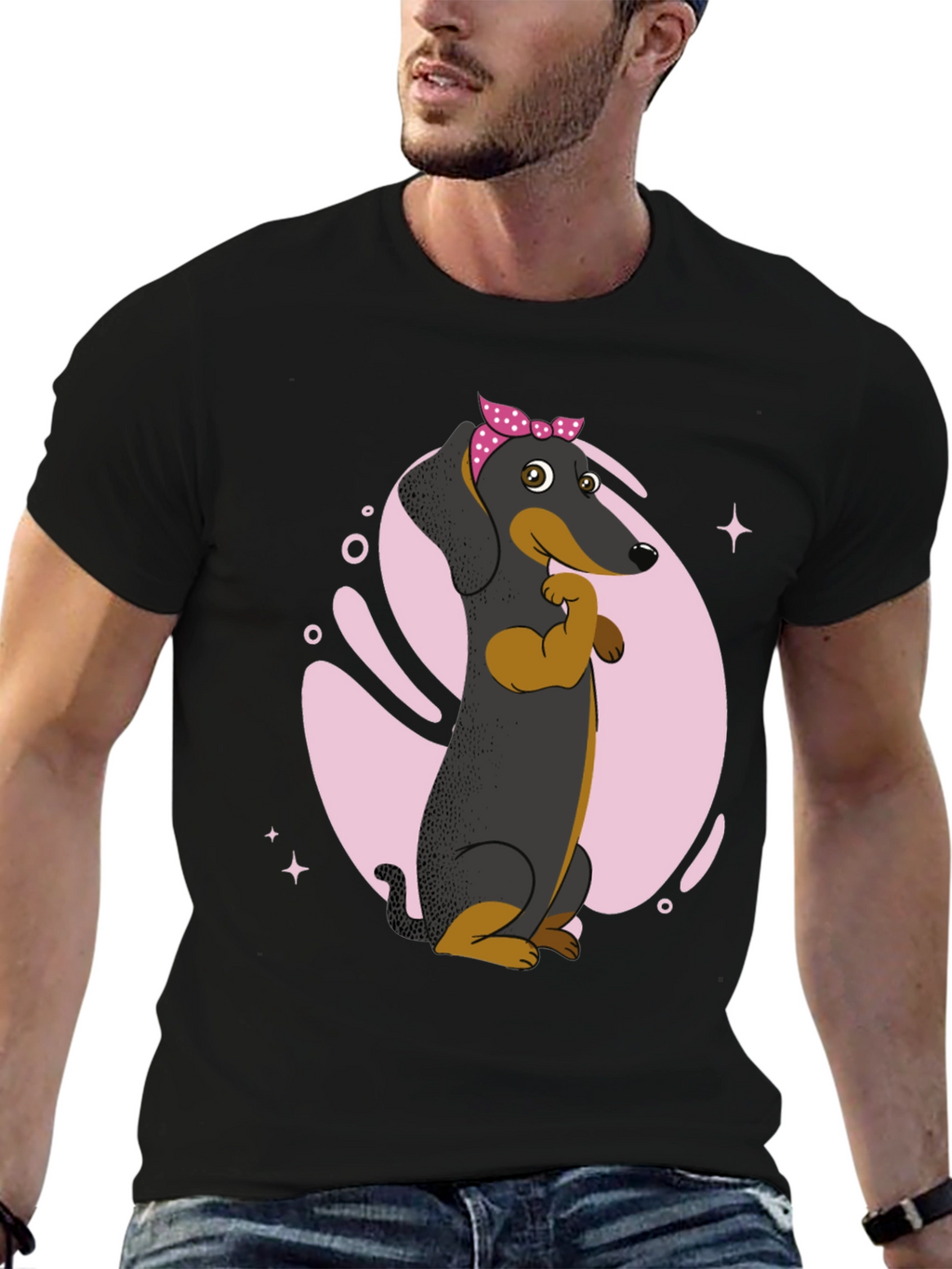 Muscle Dachshund T-Shirt - Funny Dog Tee
