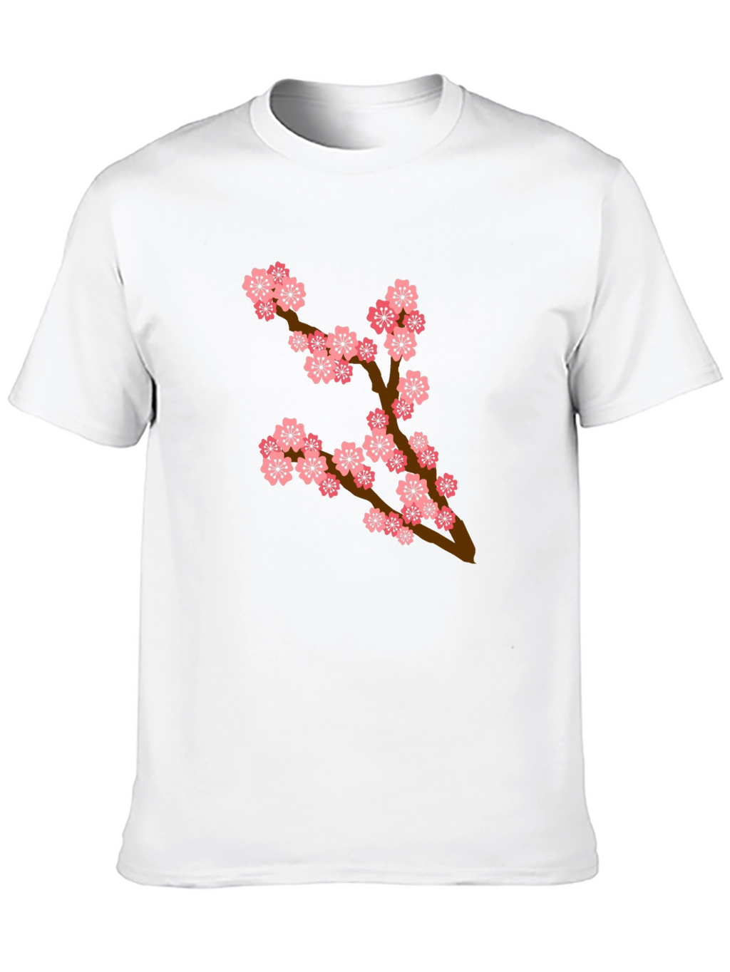 Blossom Branch T-Shirt - Casual Black Tee