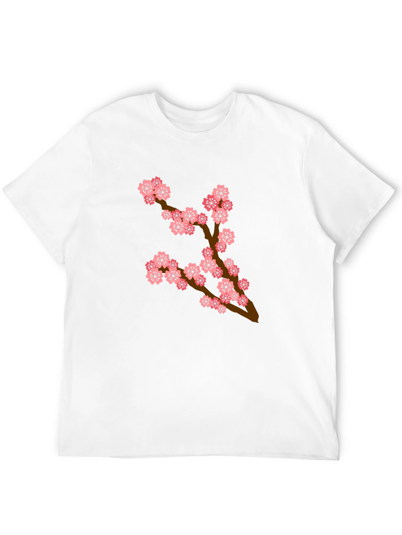 Blossom Branch T-Shirt - Casual Black Tee
