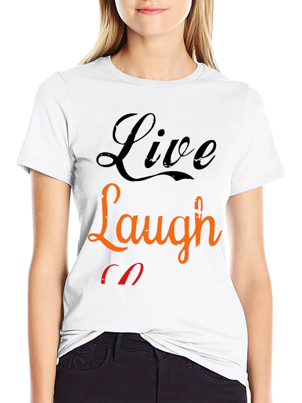 Live Laugh T-Shirt - Black Graphic Tee