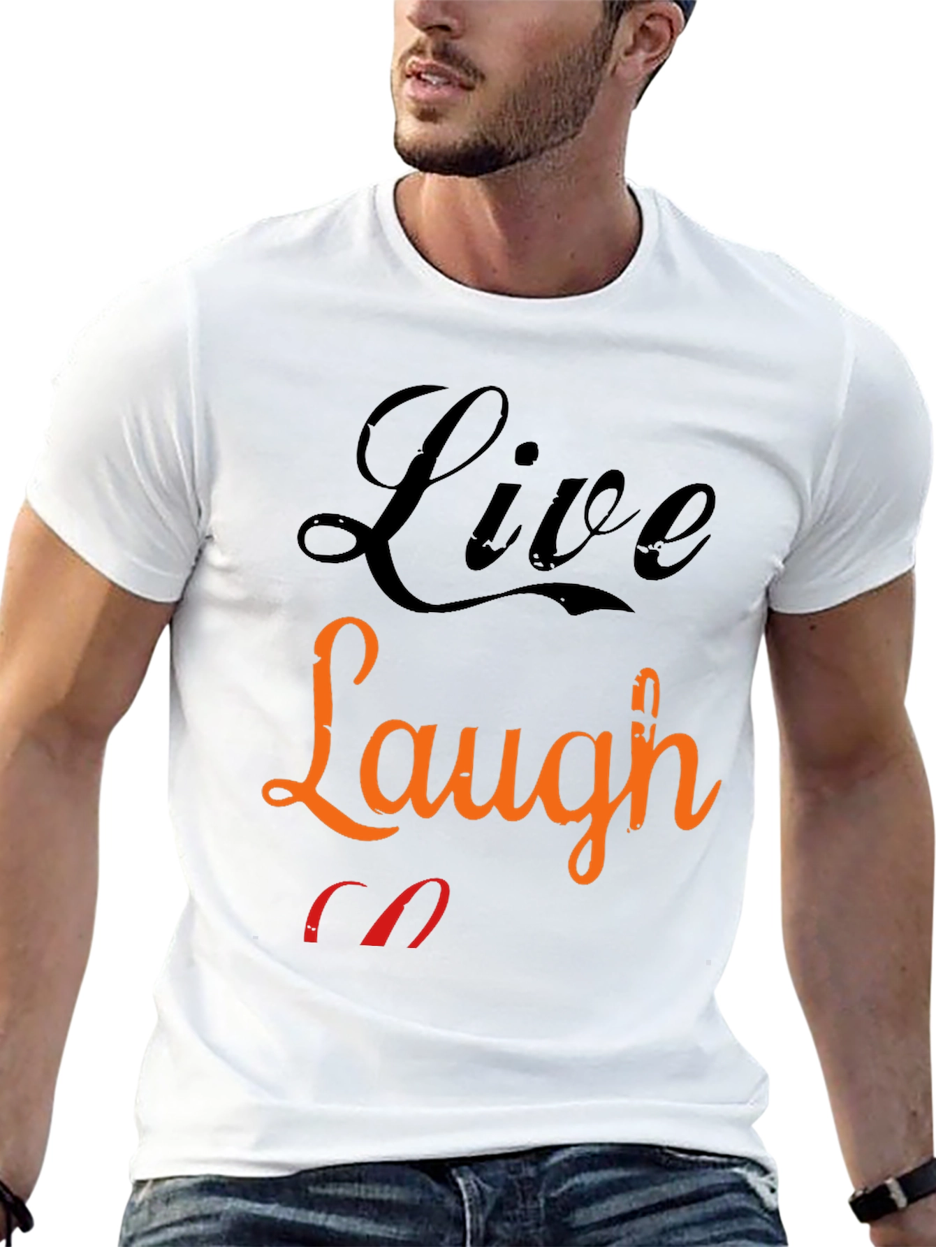 Live Laugh T-Shirt - Black Graphic Tee