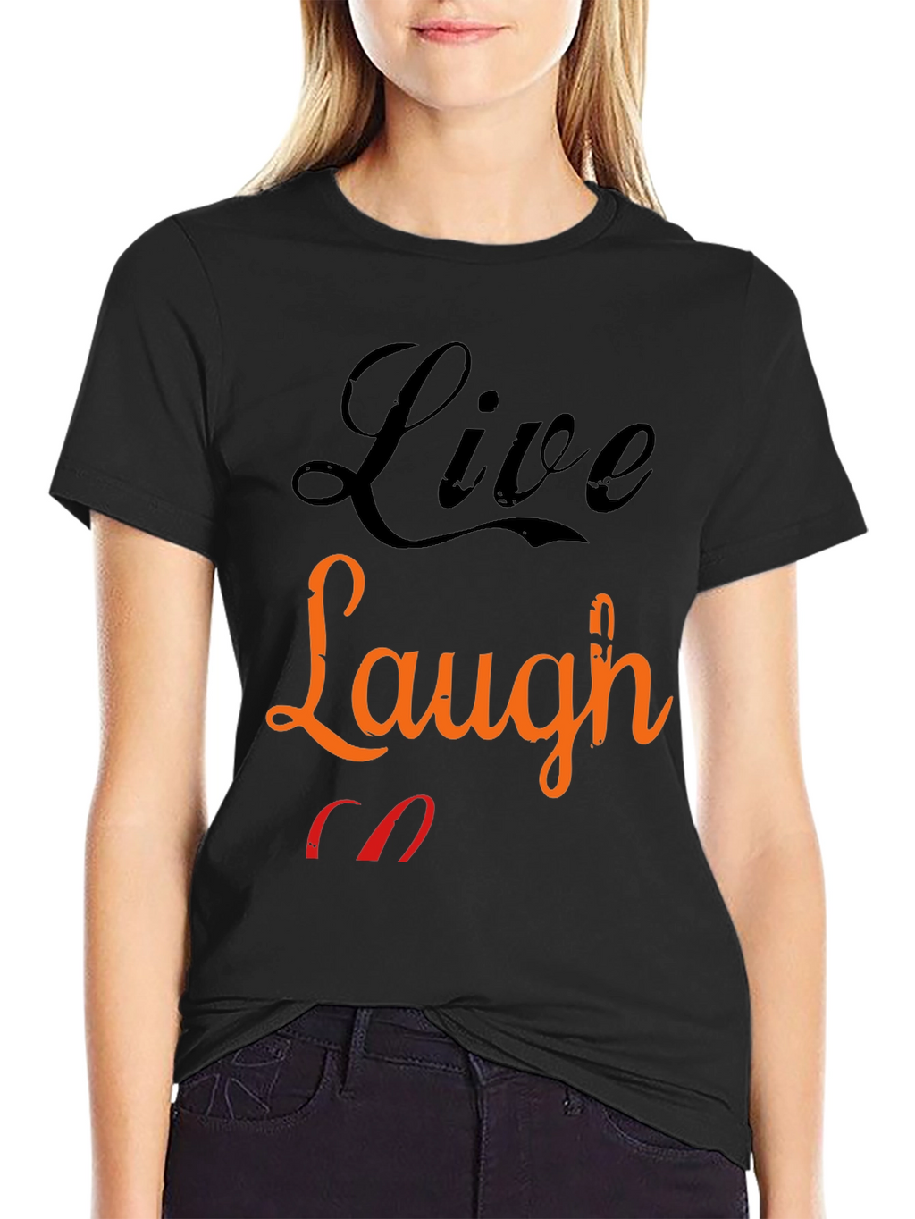 Live Laugh T-Shirt - Black Graphic Tee