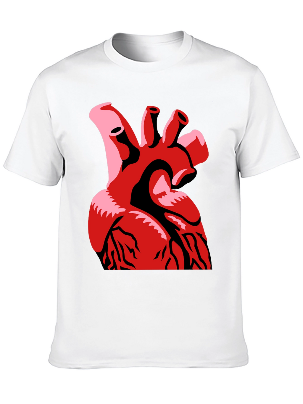 Anatomical Heart Graphic Print Black T-Shirt