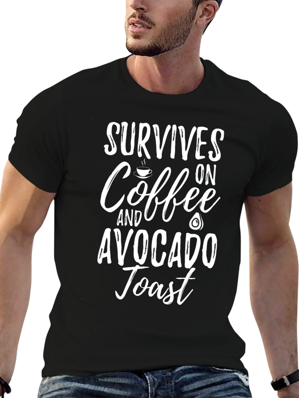 Coffee & Avocado Toast T-Shirt - Funny Graphic Tee