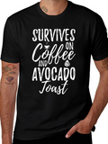 Coffee & Avocado Toast T-Shirt - Funny Graphic Tee