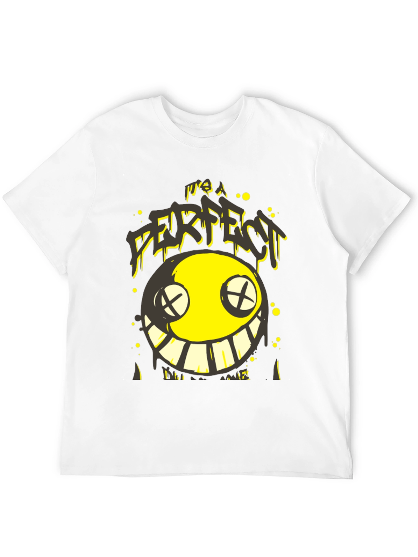 Its A FURFECT Smiley Face Black T-Shirt