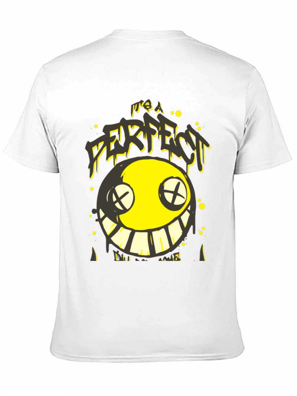 Its A FURFECT Smiley Face Black T-Shirt