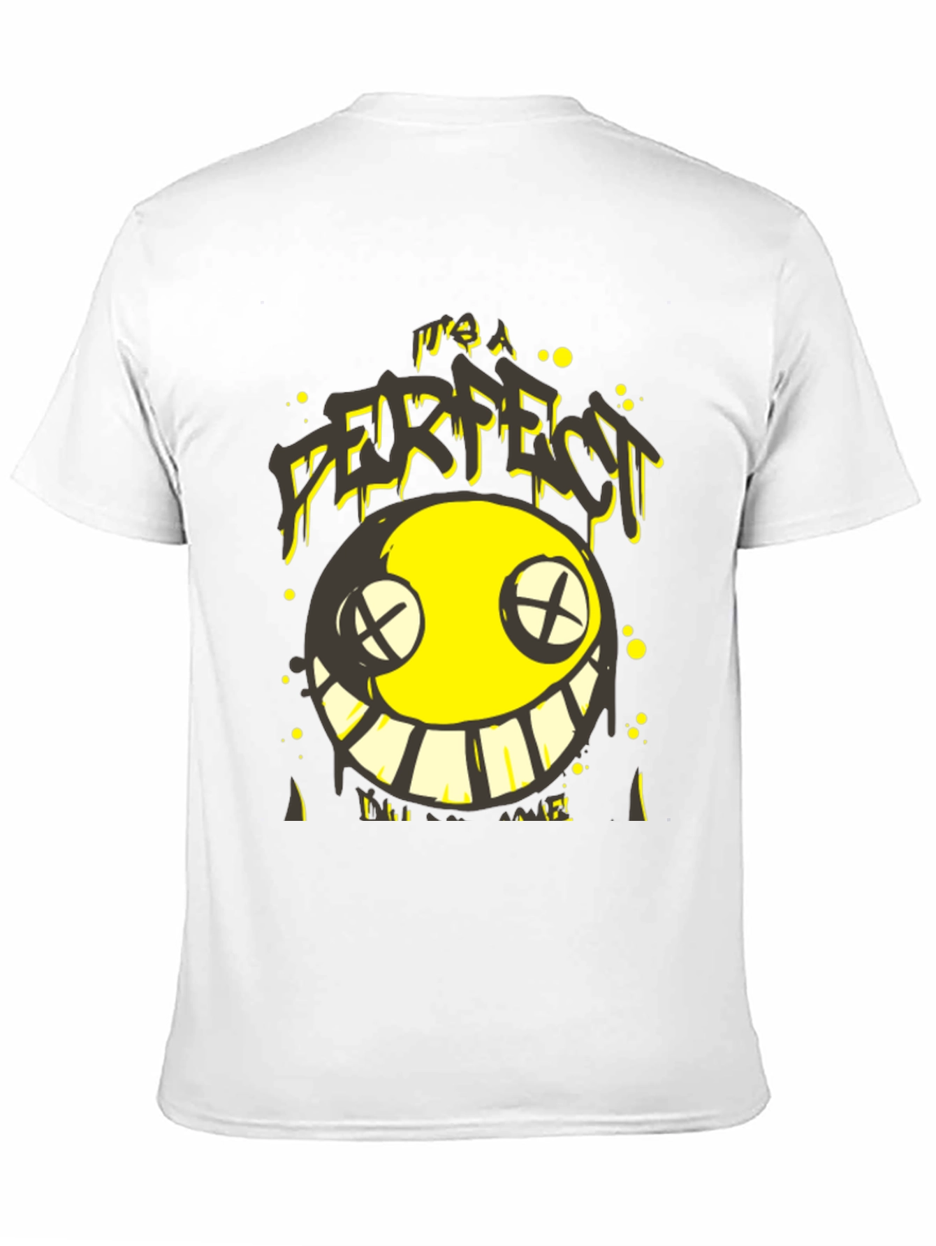 Its A FURFECT Smiley Face Black T-Shirt
