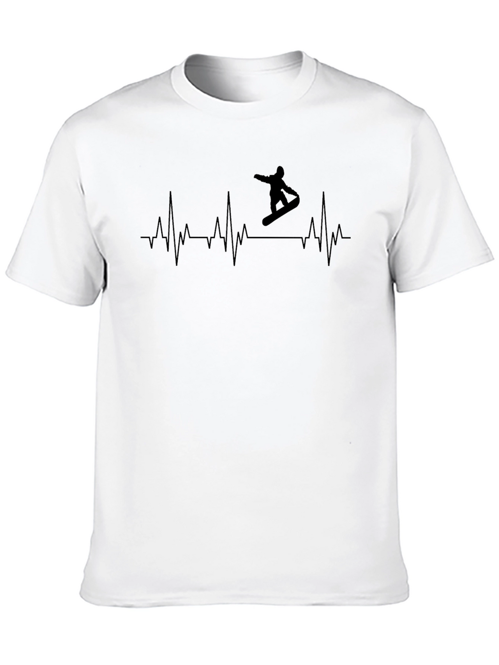 Snowboarder Heartbeat Graphic Tee