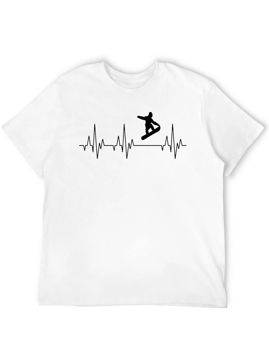 Snowboarder Heartbeat Graphic Tee