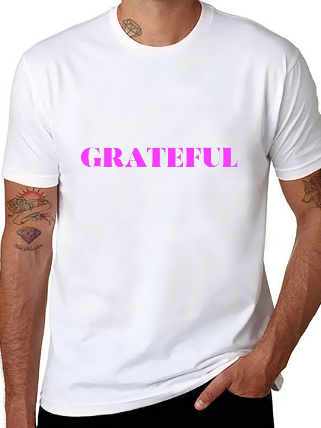 Grateful Black T-Shirt - Positive Message