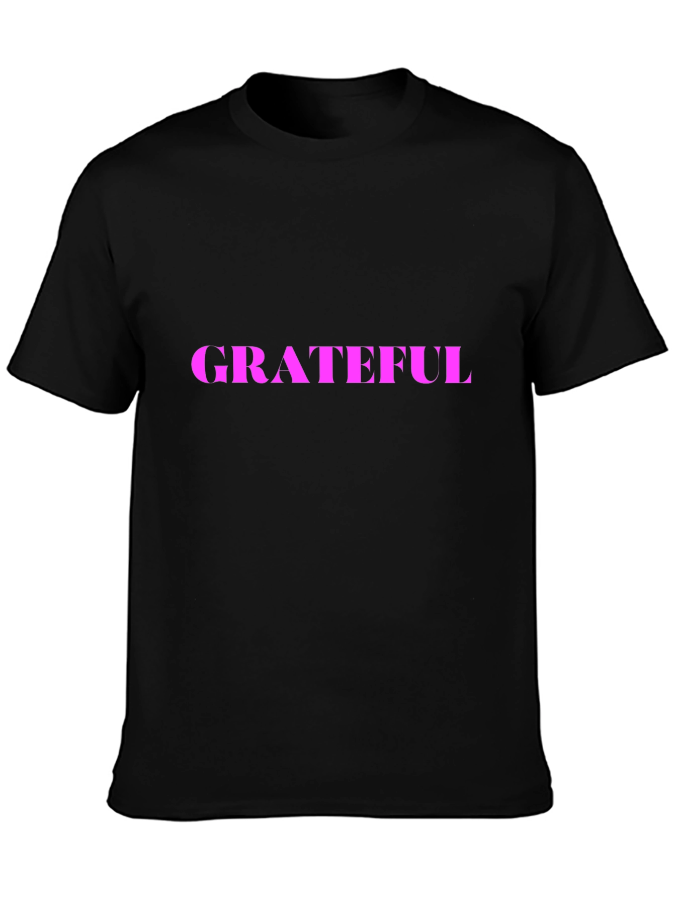 Grateful Black T-Shirt - Positive Message