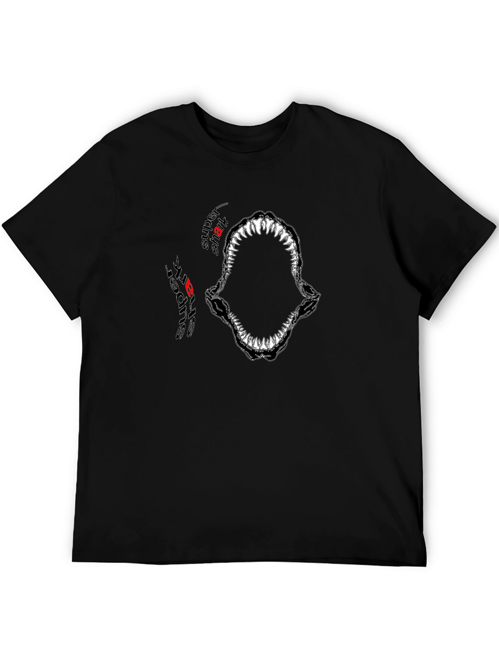 Super Shark Bite Graphic Tee - Black