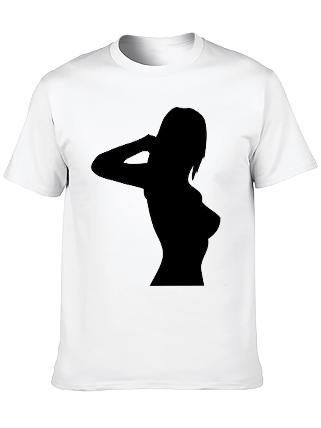 Sleek Black T-Shirt with Silhouette Design