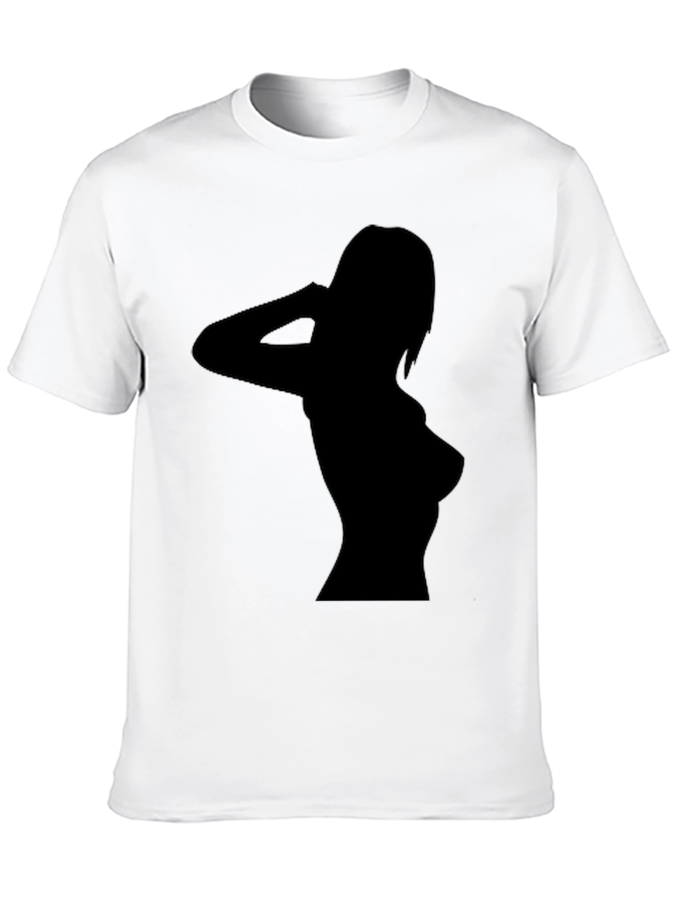 Sleek Black T-Shirt with Silhouette Design
