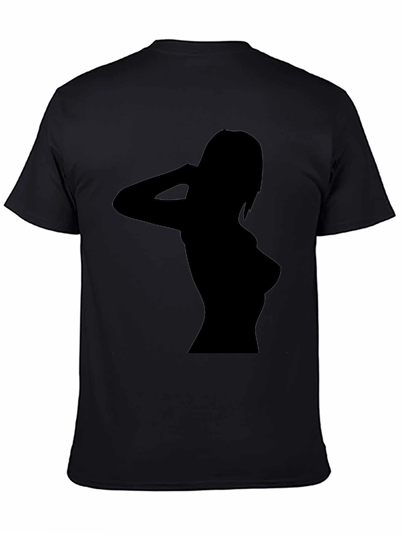 Sleek Black T-Shirt with Silhouette Design