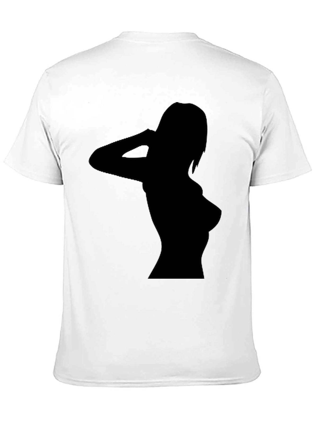 Sleek Black T-Shirt with Silhouette Design