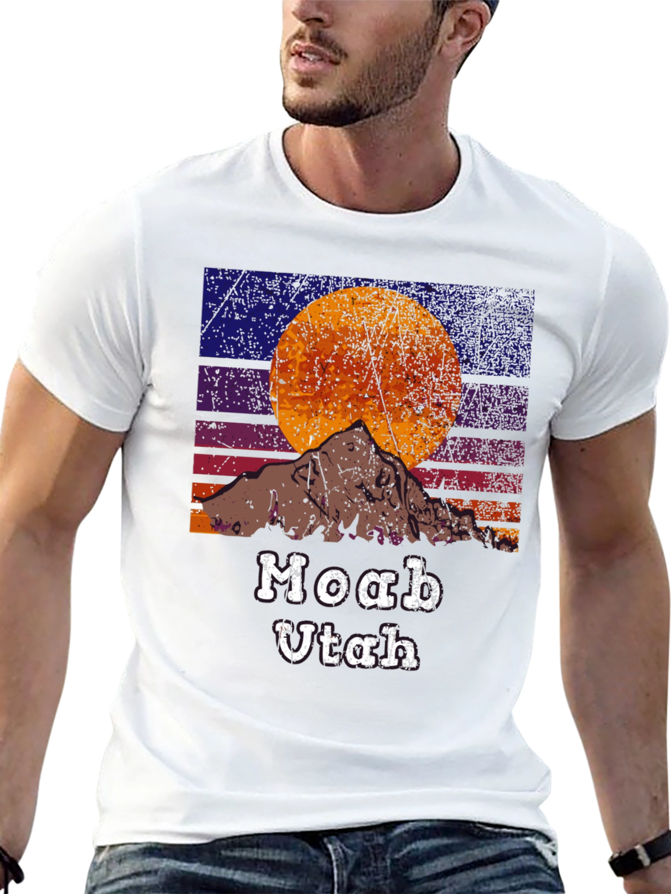 Moab Utah Retro Sunset T-Shirt