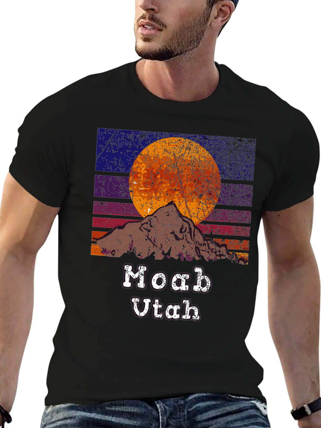 Moab Utah Retro Sunset T-Shirt