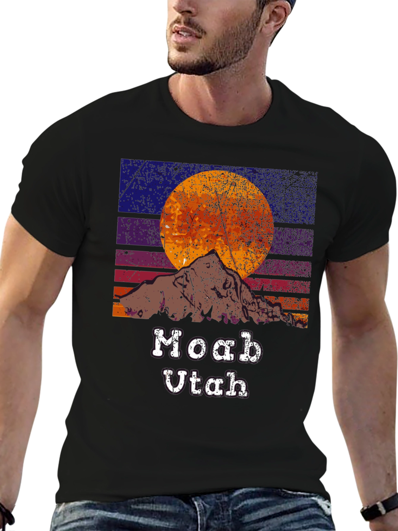 Moab Utah Retro Sunset T-Shirt