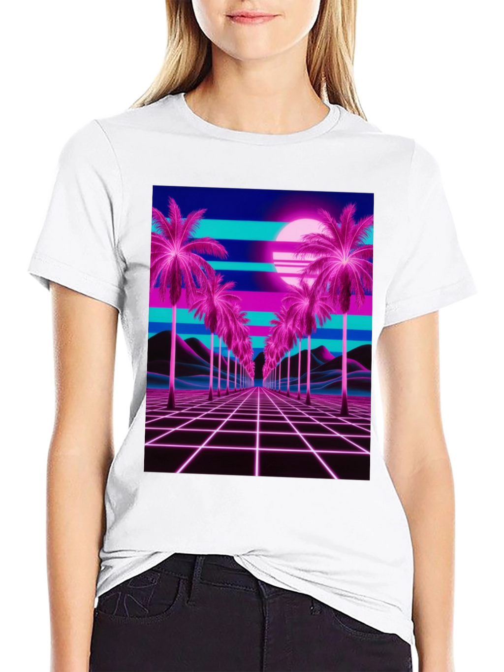 Vaporwave Palm T-Shirt - Retro 80s Style