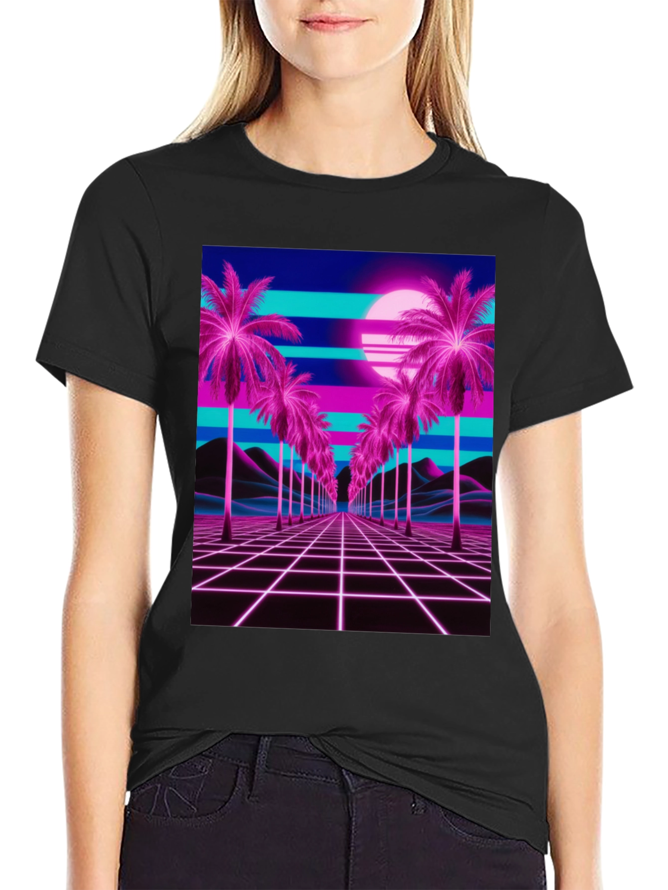 Vaporwave Palm T-Shirt - Retro 80s Style