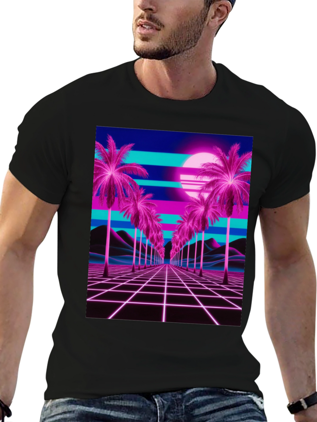 Vaporwave Palm T-Shirt - Retro 80s Style