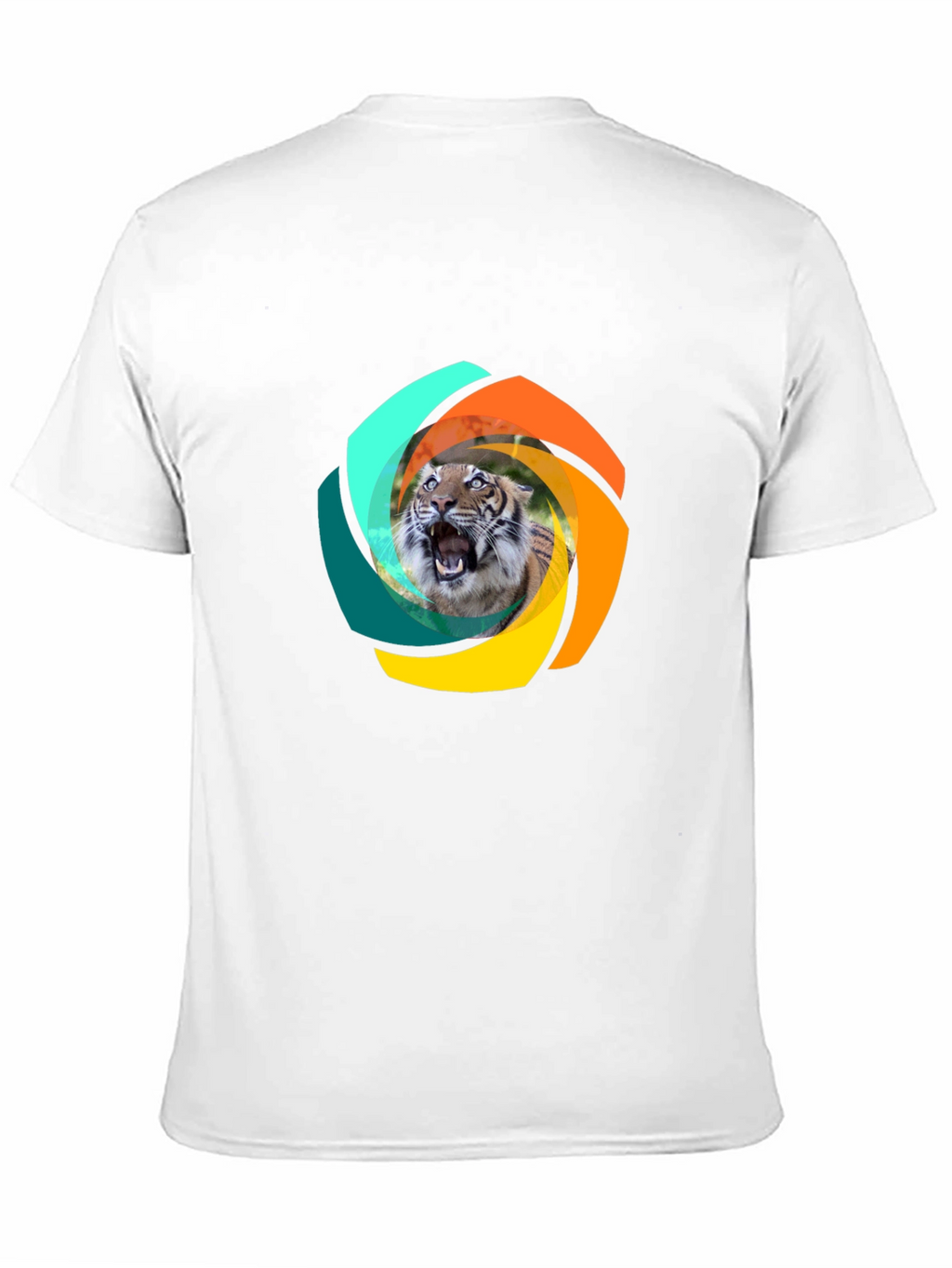 Tiger Swirl Graphic Black T-Shirt