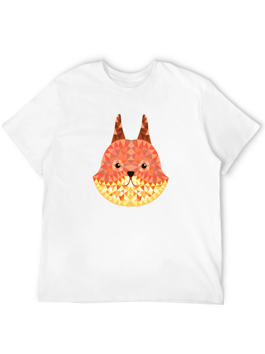 Geometric Fox Graphic Tee - Mens Black T-Shirt