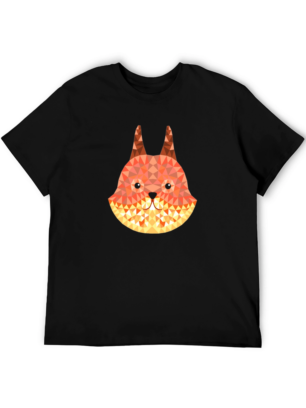 Geometric Fox Graphic Tee - Mens Black T-Shirt