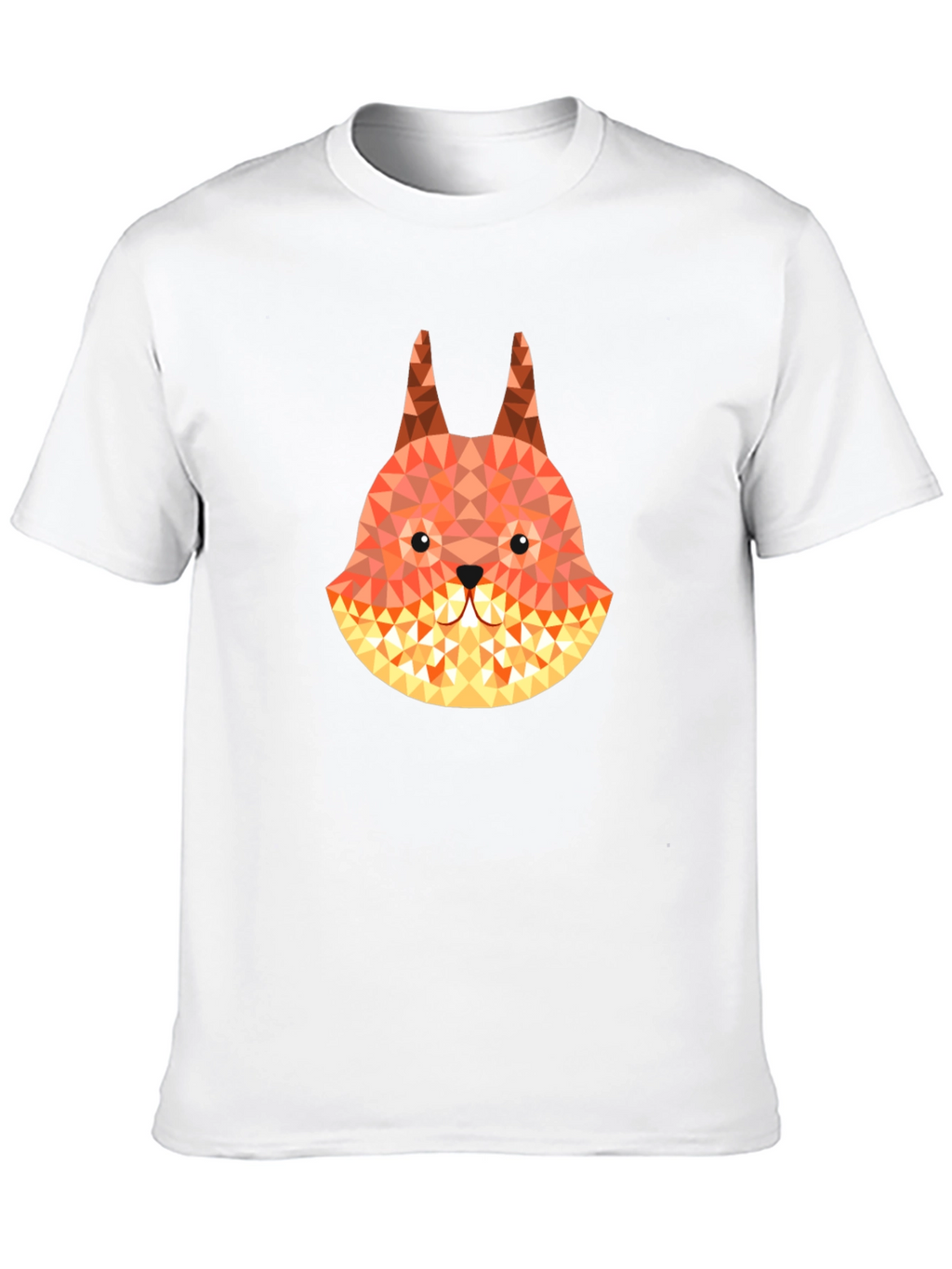 Geometric Fox Graphic Tee - Mens Black T-Shirt
