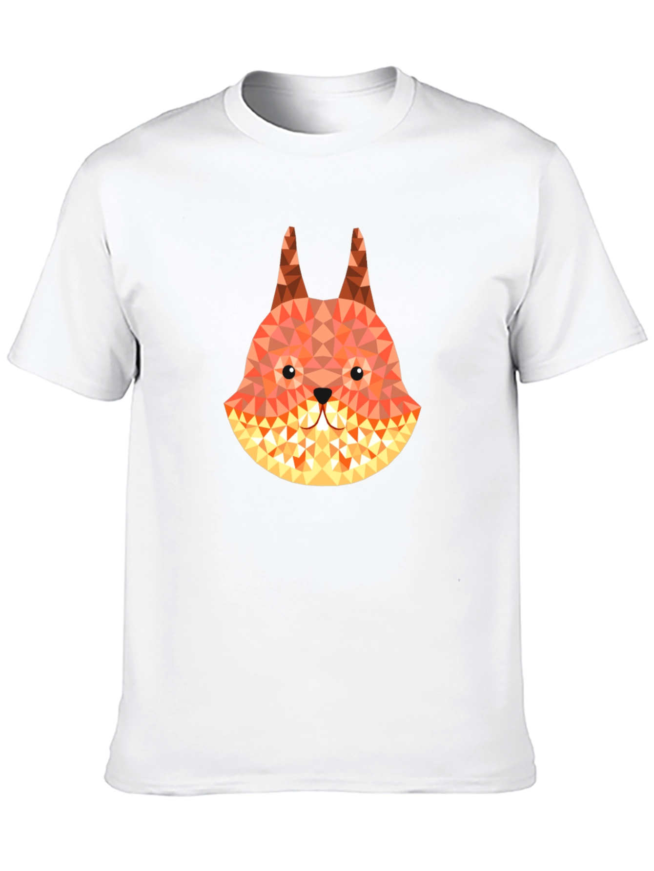 Geometric Fox Graphic Tee - Mens Black T-Shirt