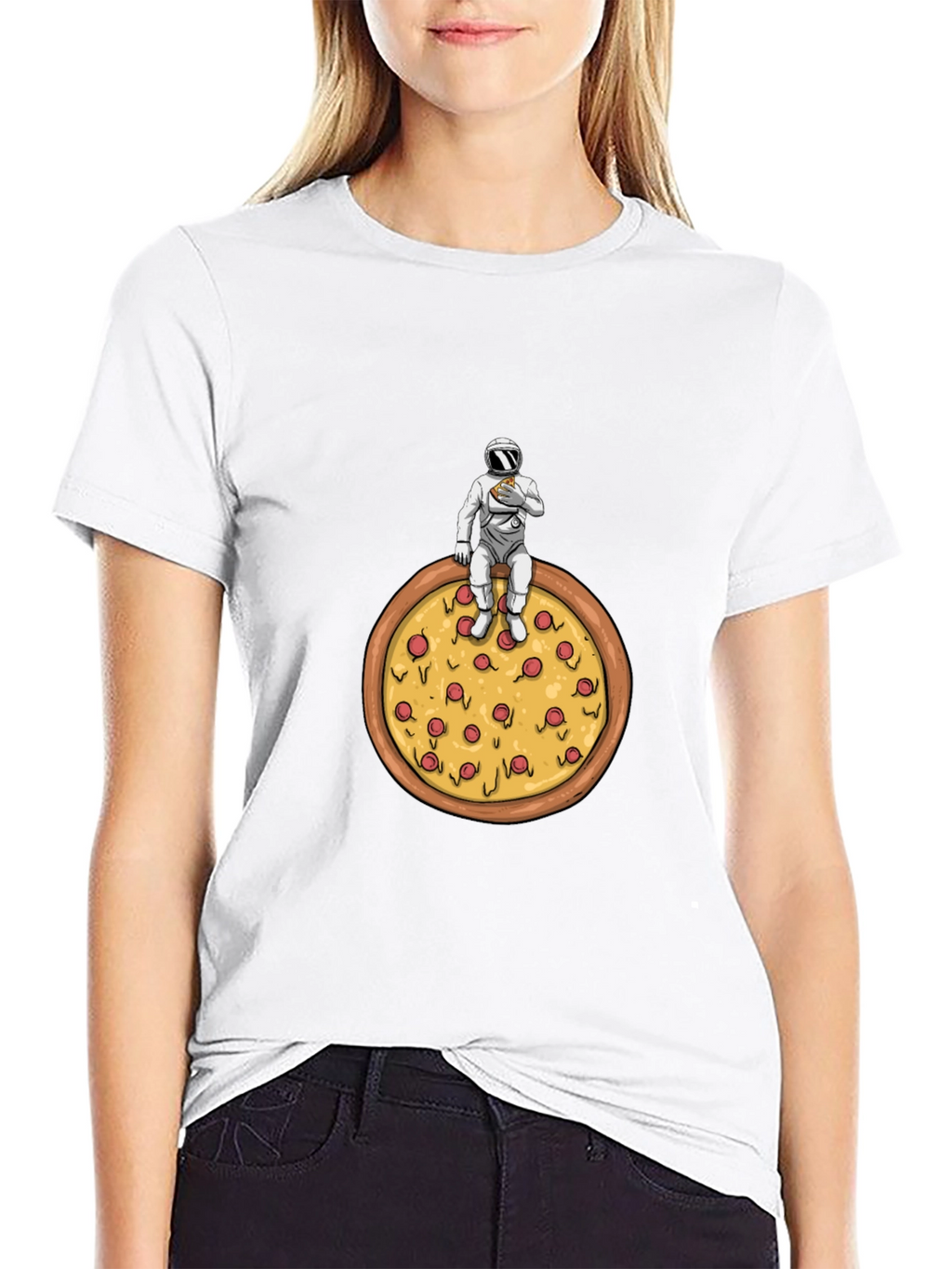 Astronaut Pizza T-Shirt - Space Foodie