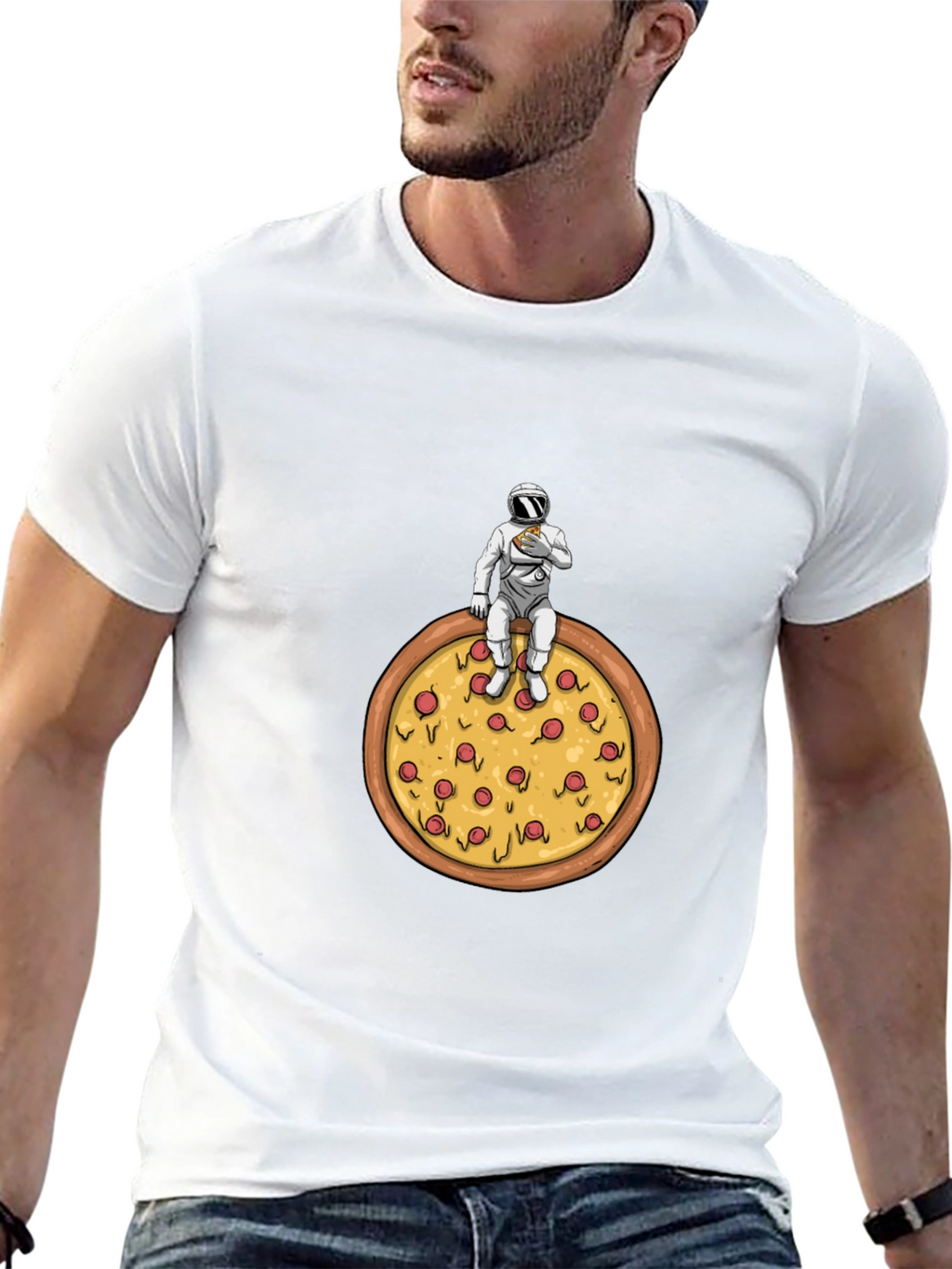 Astronaut Pizza T-Shirt - Space Foodie
