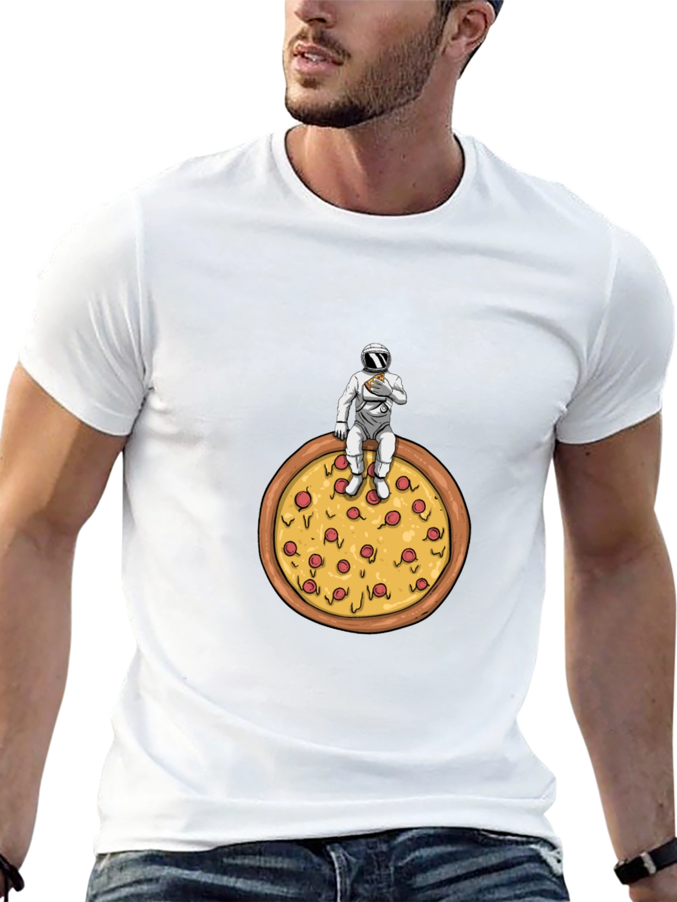 Astronaut Pizza T-Shirt - Space Foodie